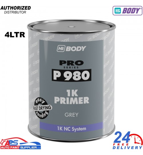 HB BODY P980 1K PRIMER GREY 4LTR easy sanding FAST DRYING